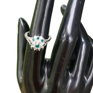 VINTAGE 18K GOLDPLATE & AUSTRIAN CRYSTAL LADIES COCKTAIL RING